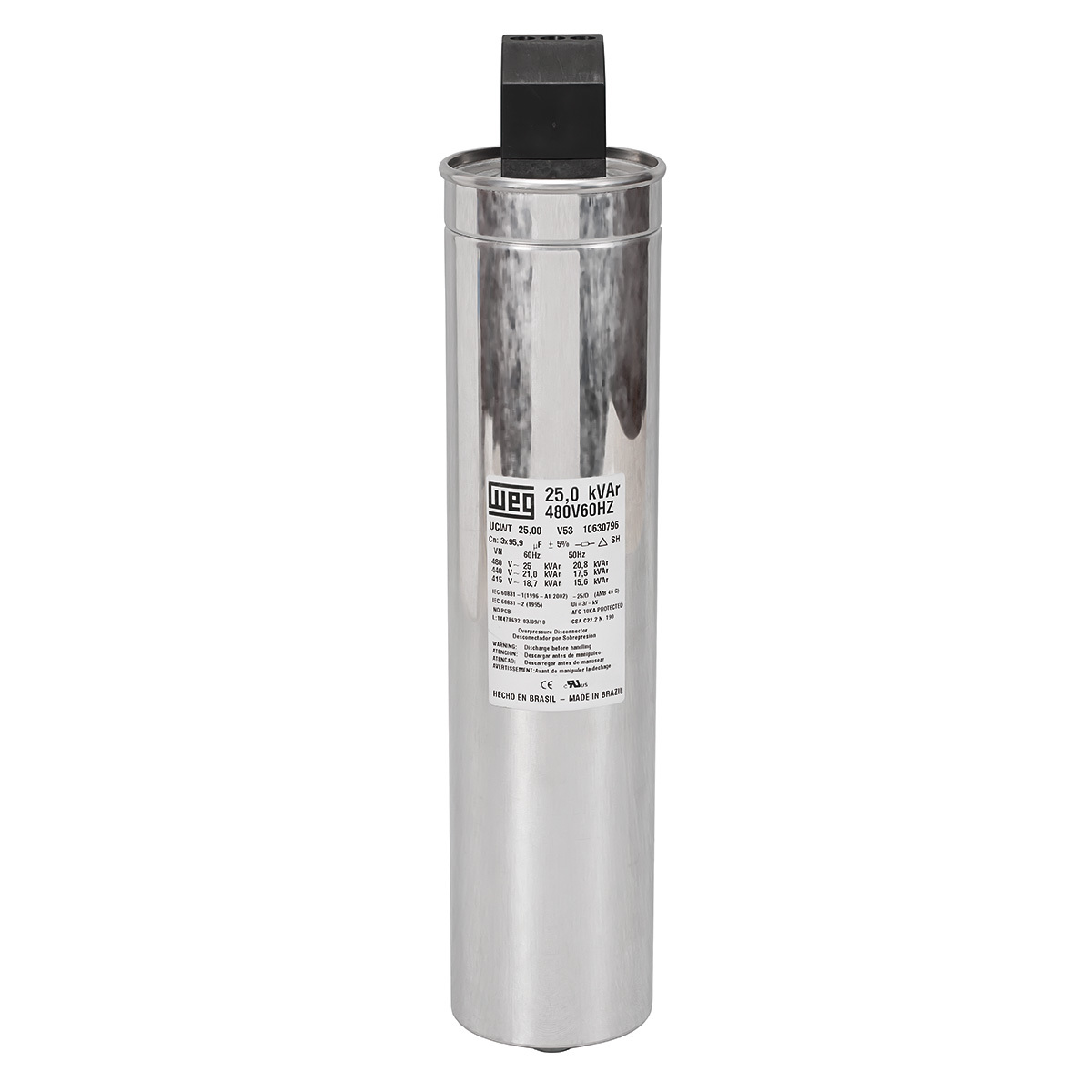 CAPACITOR WEG CFP 15KVAR 380V UCW15V40 N22 60HZ 11313821