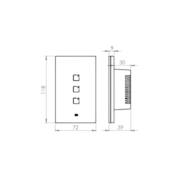 INTERRUPTOR TOUCH 4 BOTÕES BRANCO WI-FI 4X2 WEG 16638089 - Image 3